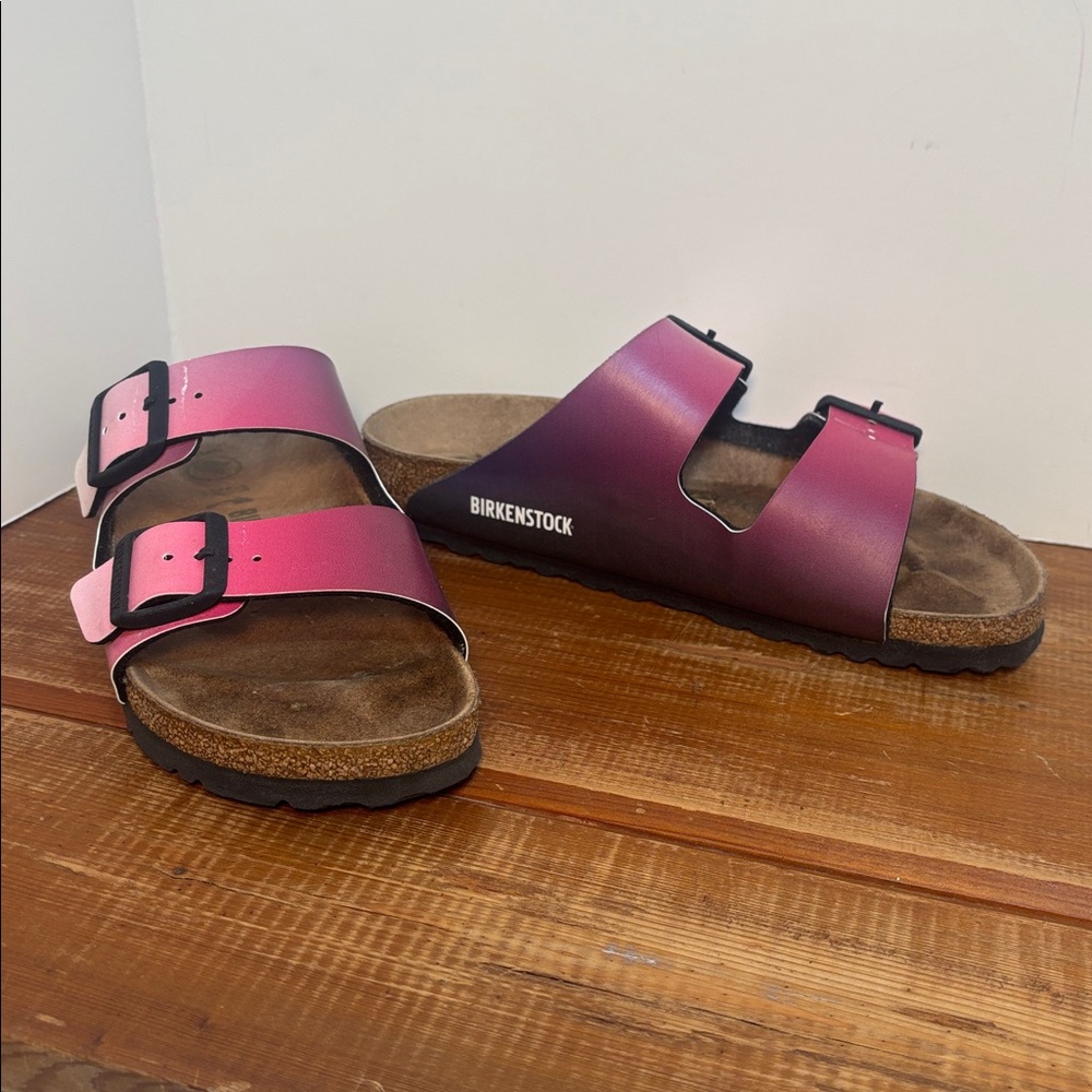Birkenstock Pink and Purple Sandals Womens Eur 37  US 6-6.5
